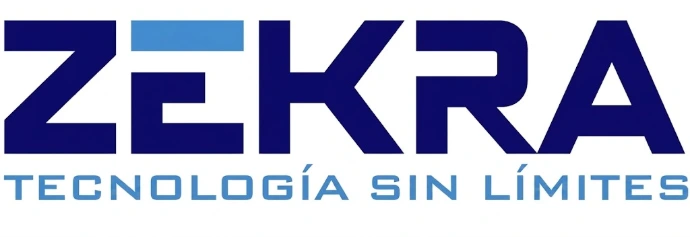Logotipo corporativo de Zekra - Distribuidor de telecomunicaciones y redes.