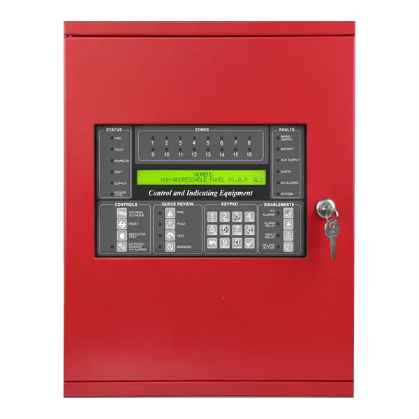 4004-08 Panel Contra Incendio de 16 zonas con Pantalla LCD